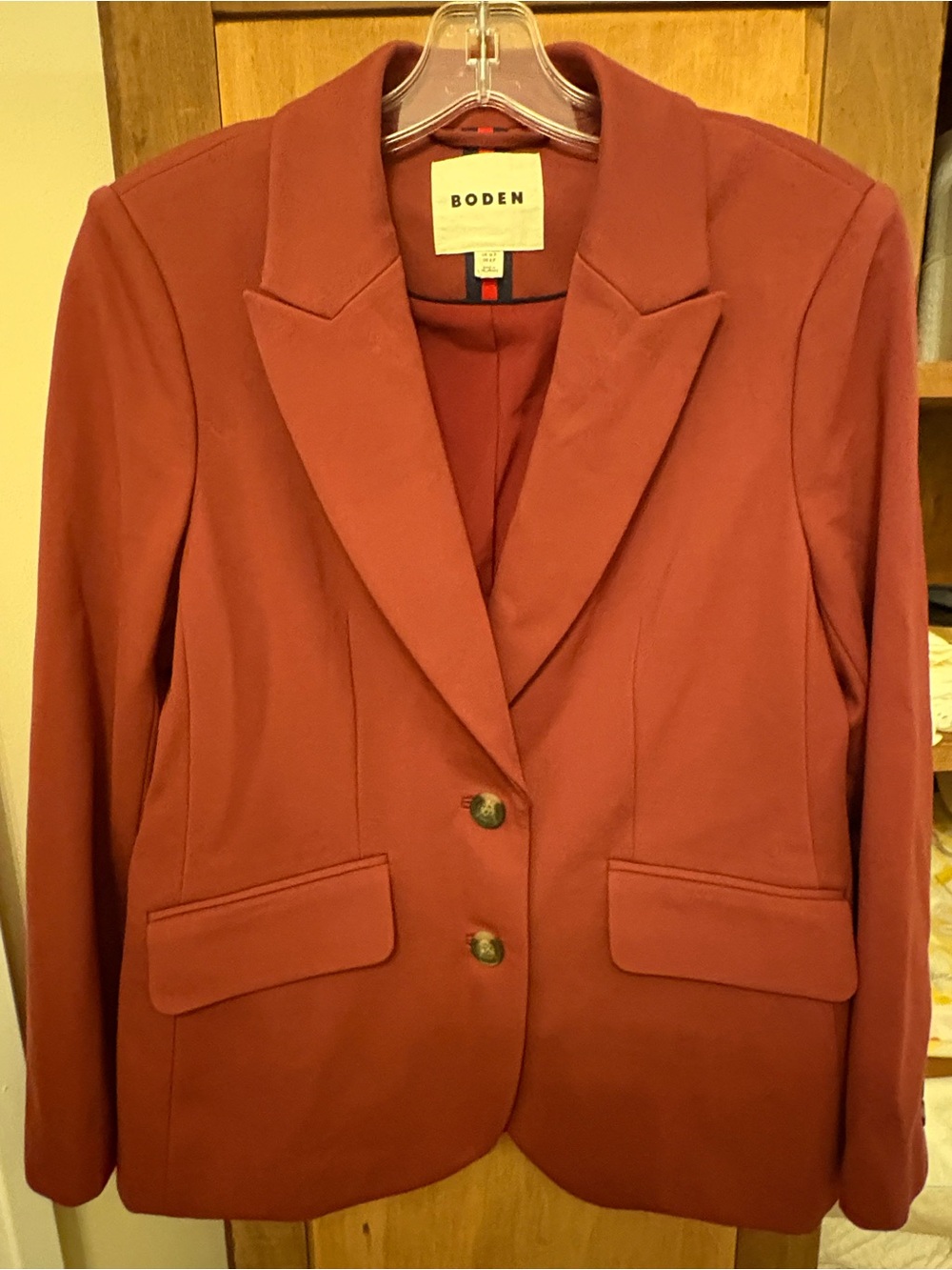 Boden Marylebone Tailored Burgundy Blazer